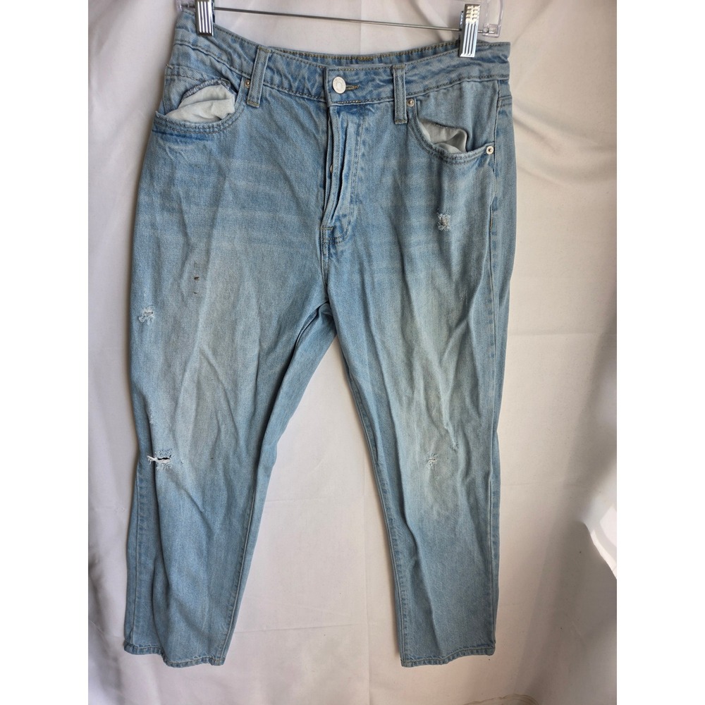 Forever 21 Premium Jeans Womens Light Blue Light Wash Relaxed High Straight